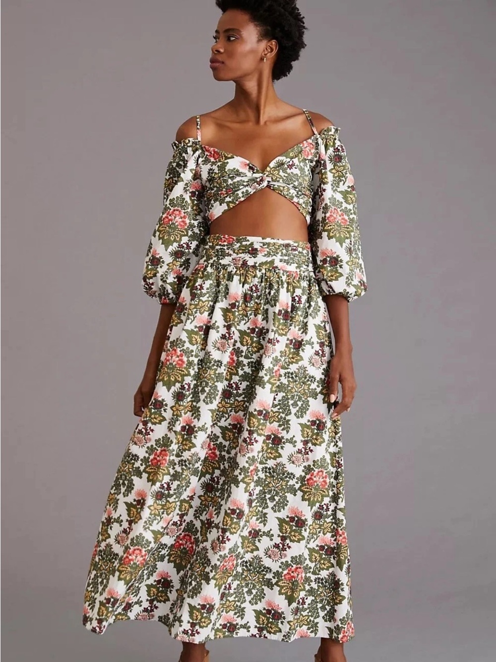 Anthropologie Forever that Girl floral Skirt Set Size Small - Picture 11 of 11